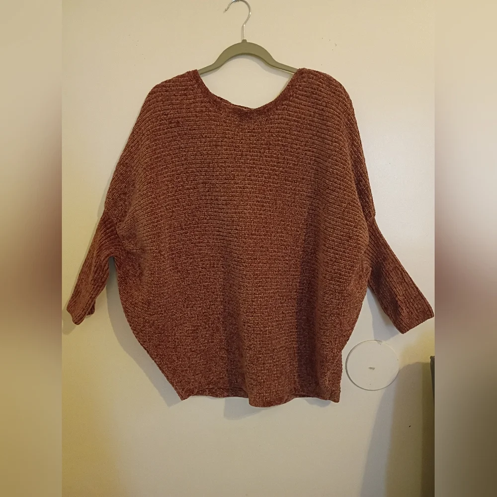 Favlux Women's Doman Sleeve  Sweater in Rich‎ Rust Sz L